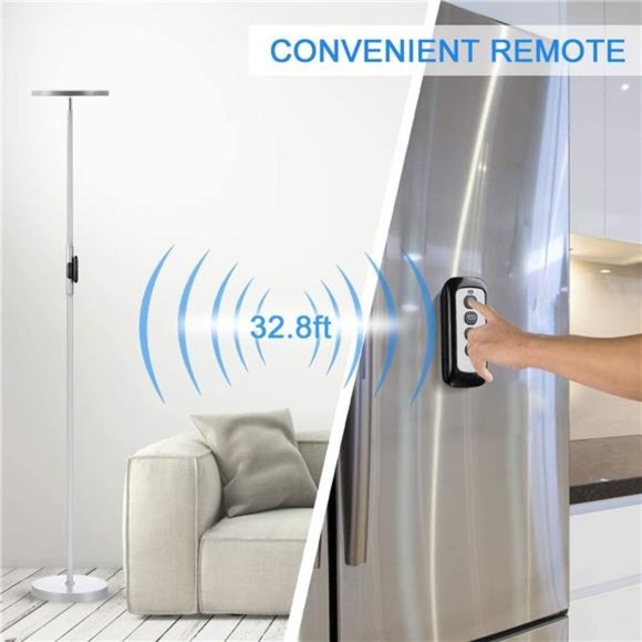 Floor Lamp,30W/2400LM Sky LED Modern Torchiere 3 Color Temperatures Super Bright - Picture 5 of 6